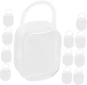 KOMBIUDA Infant Pacifier Holder Case 12 Pacifier Storage Containers Portable Versatile Newborn to Child Travel-Friendly Space-Saving Construction