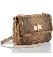 NEW BRAHMIN Rosalie ultra-chic crossbody, Macchiato Mansouri, leather, $385