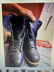 mens work boots Motorcycle Black Chippewa 8EEE Steel Toe#25410 Logger