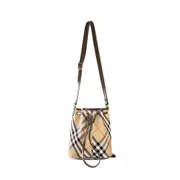 [BURBERRY] Check Bucket Bag Beige