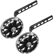 EXAOMBLE 1 Pair Training Wheel Bicycle Stabilizer Bike Training Wheels Replaceable Bike Stabilisers Black Pp