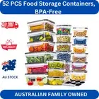 52 PCS Food Storage Containers, BPA-Free, Airtight, Microwave Safe, with Labels
