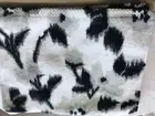 DEBORAH CONNOLLY FINGERTIP TOWELS (2) BLACK GRAY FLOWERS 12 X 18 COTTON NWT