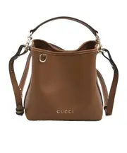 Gucci GG Emblem Mini Bucket Bag One size Brown
