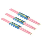 3 Pair Maple Wood Drumstick Anti Slip Drum Stick 5A Pink