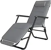 Zero Gravity Lounge Chair, Garden Lounger Zero Gravity Lounge Chair Outdoor Casual Recliner Chair with Pillow+ Cotton Pad Lounge Chair (Color : A) Comfortable Anniversary