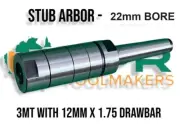 Stub Arbor 3MT x 6" 3 spaces 1/4"key *takes 22mm bore Cutters 12mm threaded back
