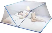 Mosquito Net Foldable Mosquito Net, Outdoor Portable Mosquito Nets, No Need to Install Adult/Kid Bed Mosquito Net (Color : Blue, Size : 160x190x80cm)