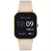 Reflex Active Series 23 Smart Watch with Gold Case & Cream Silicone Straps