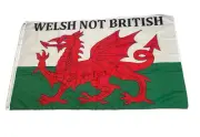 NEW Wales Flag 5ft by 3ft - Welsh Not British Plaid Cymru Welsh National Party