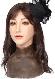 Silicone Crossdressing Headwear Masks Real Female Mask For Crossdressers Cosplay Halloween Drag Queen