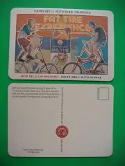 Beer Coaster ~*~ NEW BELGIUM Brewing ~ Pairs Well With Junk Jousting ~ POSTCARD