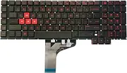 Intendvision Replacement US Keyboard for HP Omen 17-an 17-an000 17-an100 17t-an000 17t-an100 Series Laptop No Frame (Red Backlight)