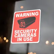 Warning Security Camera In Use Sticker Decal Sign