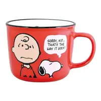 在飛比找PChome24h購物優惠-Snoopy 陶瓷單耳馬克杯 350ml (紅查理款)