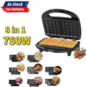8in1 Electric Waffle Maker Pancake Snack Machine Non-Stick Breakfast Cooker AU