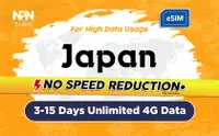 在飛比找KLOOK 客路優惠-日本3 - 15天無限流量4G eSIM上網卡（每日500M