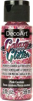 DecoArt Galaxy Glitter Acrylic Paint 2oz Cosmos - Pink