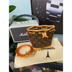 LOUIS VUITTON 路易威登 LV NANO NOE 經典老花帆布 抽繩 束口 手提包 水桶包 M81266