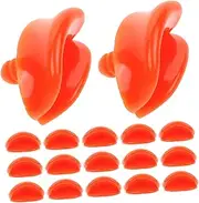 BUTIFULSIC 20pcs Accessories Duck Mouth Replacement Duck Doll Beak Duck Props Mouth Decor for DIY Duck Beak Costume Duck Bill Mask Safety Mouth Dolls Toys Bird Mouth Plastic Orange