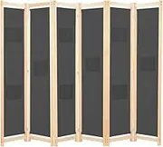 6 Panel Room Divider, Farmhouse Folding Privacy Screens, Partition Wall Dividers for Rooms, Separate Dressing Area, Room Separator, Temporary Wall, Portable Partition Screen, Solid Fir Wood Frame