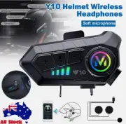Bluetooth Motorcycle Helmet Speaker Motorbike Wireless Headset Headphone w/Mic