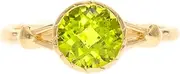 Gin & Grace Women's 14K Yellow Gold Genuine Peridot Ring (QA3420R-PE-P)