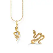 Buy Romance Snake Set: Necklace and Ring in Gold by THOMAS SABO Australia online - THOMAS SABO Australia