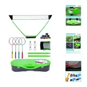 Portable Badminton Net Set,Folding Volleyball Badminton Net,4 Professional Gr...