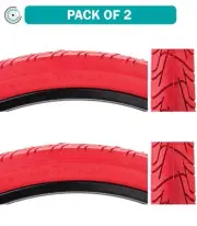 Pack of 2 Sunlite City CST1218 26x2.125 Clincher Wire TPI 65 Rd/Red Reflective