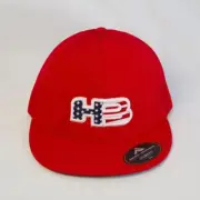 Headbanger Sports Exclusive Pacific ES342 FlexFit Hat: Red Patriot