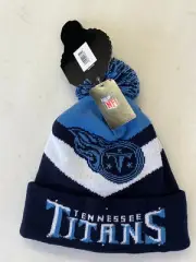 Foco Tennessee Titans NFL Light Em Up LED Knit Winter Hat Beanie w/ Pom - NEW