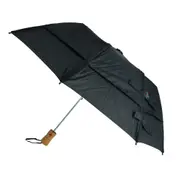 GustBuster Metro Solid Color Auto Open Vented Compact Umbrella Black one size