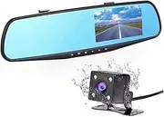 4.3Inch Car Dash Cam Driving Recorder HD 1080P Cycle Mirror Dvr Dash Cam Dual Lens Video Recorder Car DVR Dash Camera