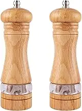 Wood Salt and Pepper Grinder Set Manual Salt and Pepper Mills Salt and Pepper Shaker Set Adjustable Ceramic Grinding