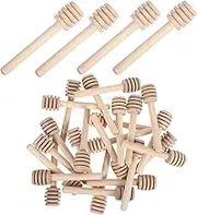 Hoement 30pcs Wooden Honey Dippers Honeycomb Sticks for Efficient Drizzle for Tea Coffee and Parties Easy to Clean Versatile for Honey Jam and Syrup