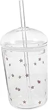YOSADIER Cup Drinking Bottle Containers Clear Cups with Lids Mixed Drink Tumbler Straws Drinkware Beverage Water Cups Drinks Clear Cup with Straw Tea Cup Tea Mugs Transparent Glass