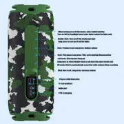 IPX6 Waterproof Dustproof Bluetooth-compatible Speaker Colorful Light Show