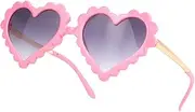 [YooThink] Girls Heart Sunglasses for Toddler Party Beach, UV 400 Protection Heart Flower Glasses Age 2-7