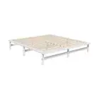 Wooden Bed Frame King Size Base Platform Beds Solid Pine Wood White