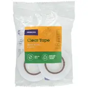 J.Burrows Recycled Clear Tape 18mm x 25m 2 Pack