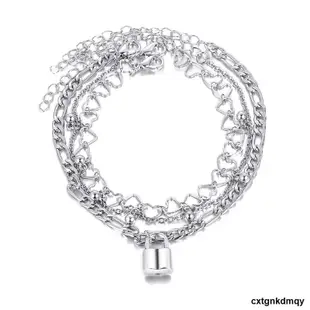 Tassel chain lock pendant Anklet bracelets women 流蘇腳鏈女