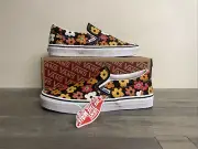 Vans Classic Slip On Flower Black Low Top VN0A3UT7BML Sneakers Men's Size 10.5