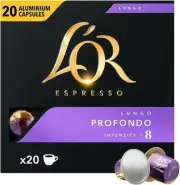L'OR Espresso Coffee Lungo Profondo - Intensity 8 - 200 Aluminium Capsules