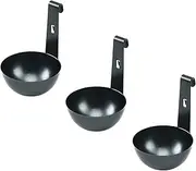 Leanockesa 3pcs Stainless Steel Egg Cooker Egg Cooker for Eggs Poached Egg Cooker Steamed Egg Cup Breakfast Griddle Poached Egg Maker Household Egg Cook Gadgets Boil Egg Cups