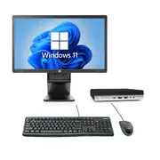 HP Bundle Desktop 800 G3 Mini PC i5-6500T 256GB 8GB RAM Windows 11 + 22" Monitor - Refurbished