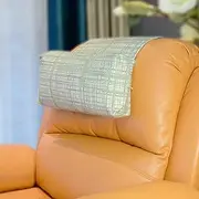 AmazeCov Non-Slip Head Pillow for Recliners - Neck Support Cushion with Velvet Cover for Pain Relief at Home, Office and Travel (Green Stripes)