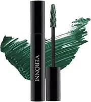 Green Mascara, Smudge Proof Mascara Long Lasting, Quickly Drying, Volumizing Mascara,No Clumping, 4D Mascara lengthening Eye Cosplay Makeup
