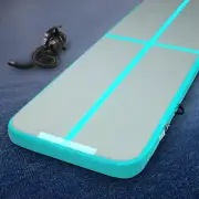 NNEDSZ 3X1M Inflatable Air Track Mat with Pump Tumbling Gymnastics Green