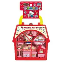在飛比找樂天市場購物網優惠-小禮堂 Hello Kitty 手提屋型扮家家酒玩具組 (紅